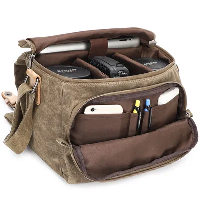 Waterproof canvas camera bag