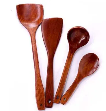 Large wooden soup spoon for household use