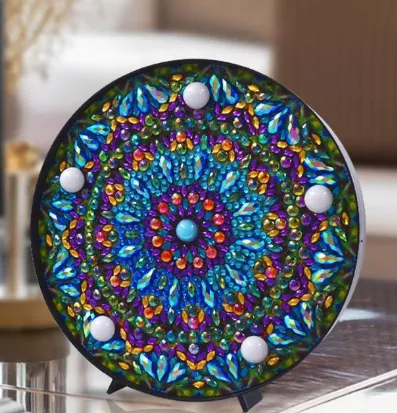 Diamond painting with small night light