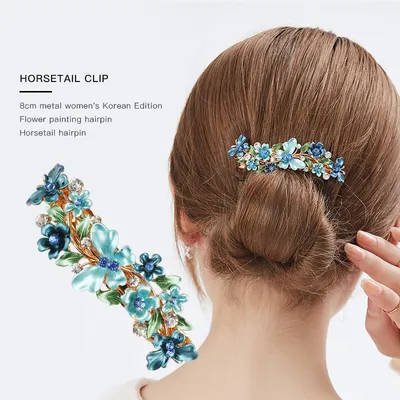 Crystal Painted Plum Hair Accessories