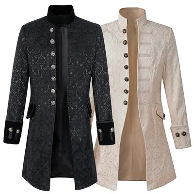 Punk vintage stand-up collar-breasted tuxedo