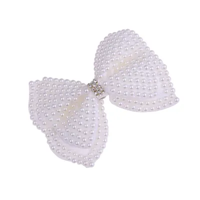 Bow Tiara Pearl Hair Clip