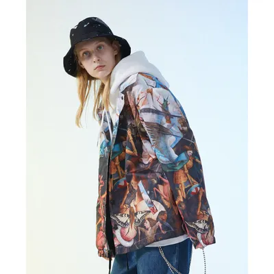 Fallen Angel's Rebellious Oil Painting Print Jacket