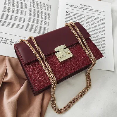 Chain shoulder messenger small square bag