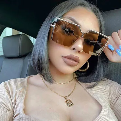 Frameless conjoined marine windproof sunglasses