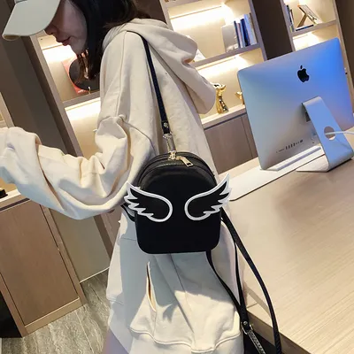 Cute student wings cute little backpack