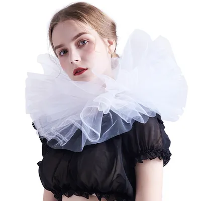 Performance decorative mesh fake collar