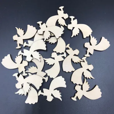Angel wood decoration wood chip