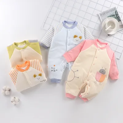 Baby plus cotton warm romper jumpsuit