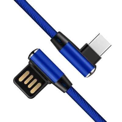 Elbow cloth braided data cable