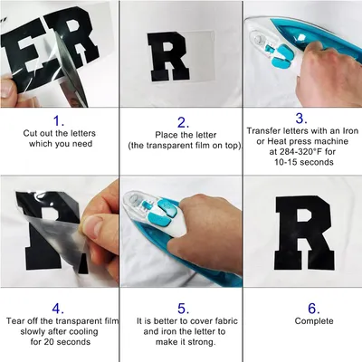 1680pcs Iron On Heat Transfer Letters And Numbers Alphabets Fabric Vinyl Letter DIY For Sport Jerseys T Shirts Clothes Slogan Printing Crafts Decoration