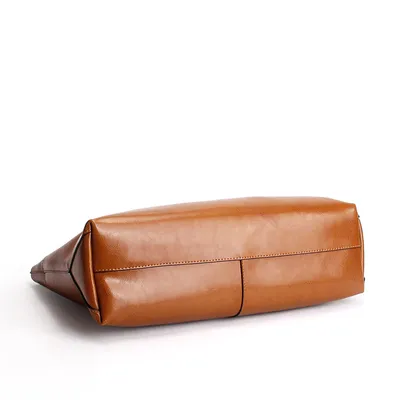 new fashion leather bag leather handbag wax portable single shoulder bag factory Guangzhou one generation