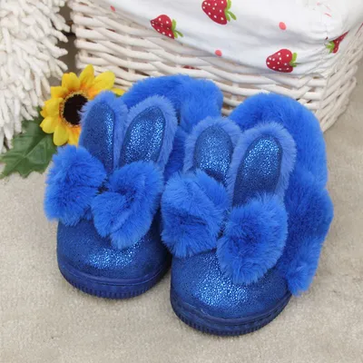 Children's cotton slipper bag heel warm and non slip baby home shoes men's and women's cotton shoes
