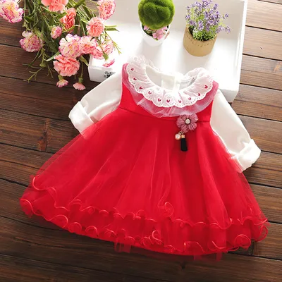 Kids Girls Dress Vest autumn new mesh skirt female baby wool vest dress a generation