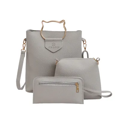 New handbag fashionears three piece tote bag all-match single shoulder bag large handbag