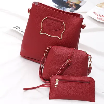 New handbag fashionears three piece tote bag all-match single shoulder bag large handbag