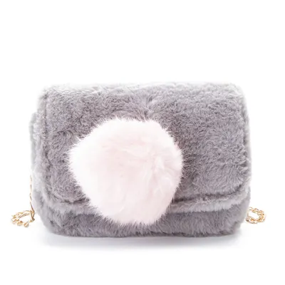 In the winter of new color hair ball bag small package fur fashion rabbit hair Satchel Bag chain