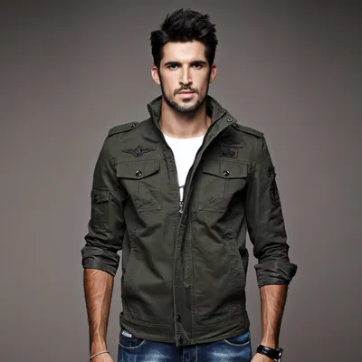 Foreign trade new men's cotton uniform Amazon spring jacket, men's slim thin industry code tide