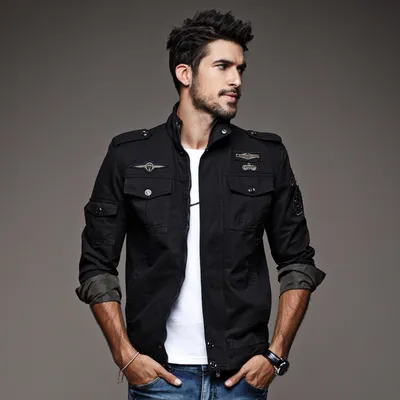 Foreign trade new men's cotton uniform Amazon spring jacket, men's slim thin industry code tide