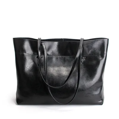 new fashion leather bag leather handbag wax portable single shoulder bag factory Guangzhou one generation