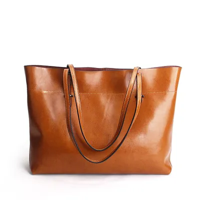 new fashion leather bag leather handbag wax portable single shoulder bag factory Guangzhou one generation