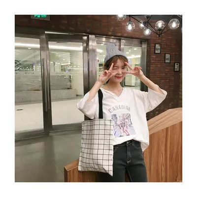 New Handbag Plaid Cotton Shoulder Bag Handbag Fashion Handbag Bag Wholesale Custom One Generation
