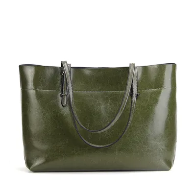 new fashion leather bag leather handbag wax portable single shoulder bag factory Guangzhou one generation