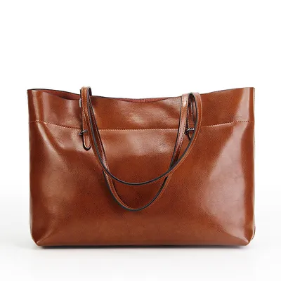 new fashion leather bag leather handbag wax portable single shoulder bag factory Guangzhou one generation