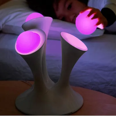 Factory direct foreign trade decorative mushroom lamp LED colorful gradient magic night light fluorescent lamp bedside