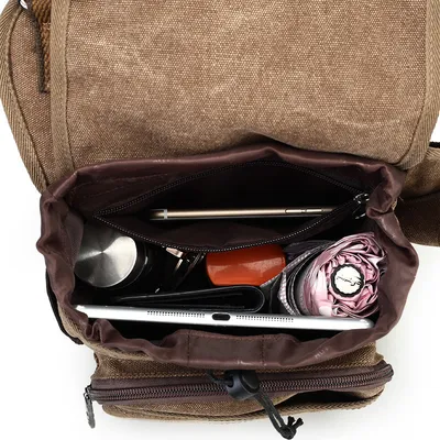 New antique canvas men package, European and American fashion men pack men's single shoulder slant bag multi-functional postbag