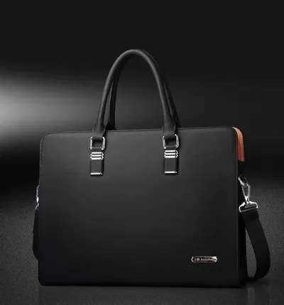 Leather business men's handbag
