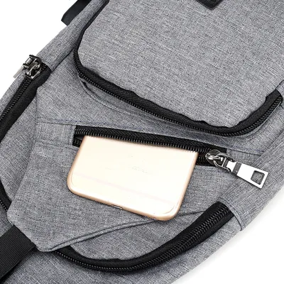 Korean version of the new custom USB2021 single shoulder bag man BAG canvas male chest pack charging sports outdoor Xiekua package