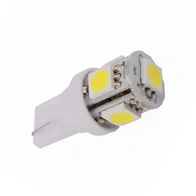 مصباح LED للسيارة T10 5050 5SMD مصباح سيارة عريض 5050 مصباح أدوات قياس 7 ألوان