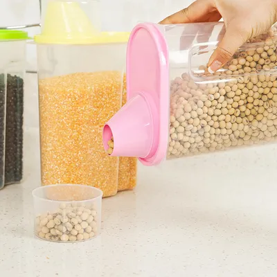 T plastic sealed tank kitchen large food storage tank five grain canisters with covered collection box wholesale
