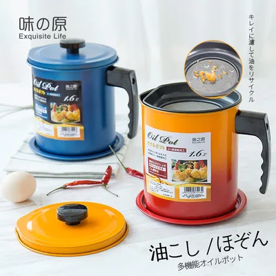The flavor of the original Japanese Kitchen leakproof exported to Japan with filter oil filter oil tank of stainless steel pot pot