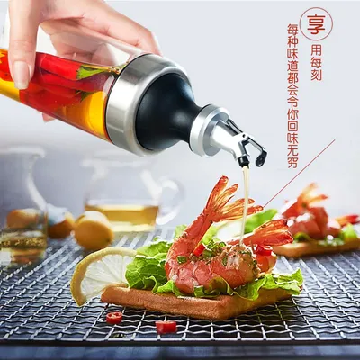 Borosilicate glass bottles with large pot vinegar bottle bottle kitchen pot of vinegar sesame oil leakage of large capacity of soy sauce