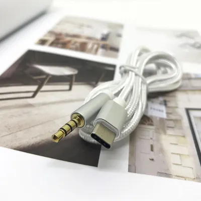 Type-C 3.5mm audio line Type-C AUX line TypeC vehicle audio line pure color braiding line