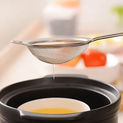 A twill oil grid kitchen oil filter strainer fishing Soybean Milk nest 201 stainless steel net flour