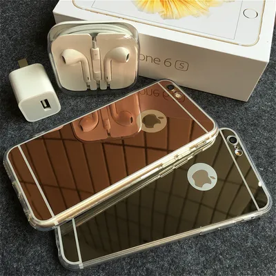 Compatible  IPhone7 Mirror Cell Phone Plus Alec Mirror Surface Mobile Phone Set TPU Soft Shell 5S