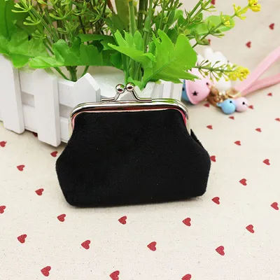 Autumn winter candy color wool zero wallet student cloth coin bag children small purse small gift wholesale
