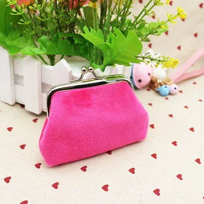 Autumn winter candy color wool zero wallet student cloth coin bag children small purse small gift wholesale