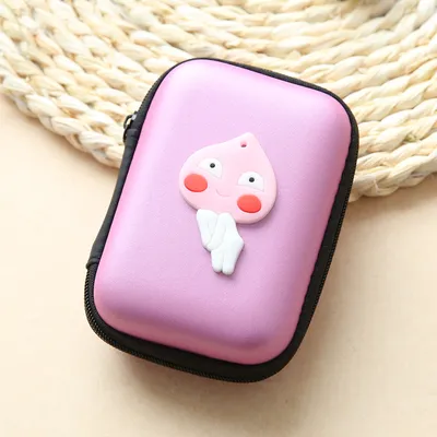 Direct selling new cute zero wallet cartoon earphone collector charger Box Coin handbag wholesale