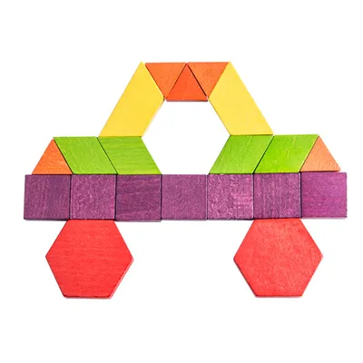 Color patterned blocks for baby wooden early education children's toys 250