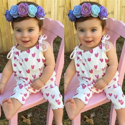 Baby girl plum red heart jumpsuit