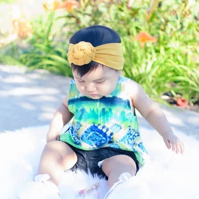 Children's hair band Europe and America ins explosion models baby knotted hair band cute baby cotton tiara hair accessories