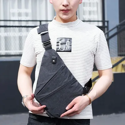 Men's Thin Inclined Shoulder Bag