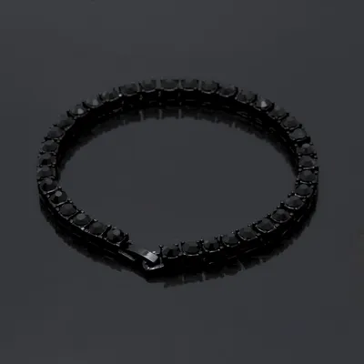 Tin Alloy Gold Color Iced Bracelet Men's Hip Hop Chain Street Rock Jewelry