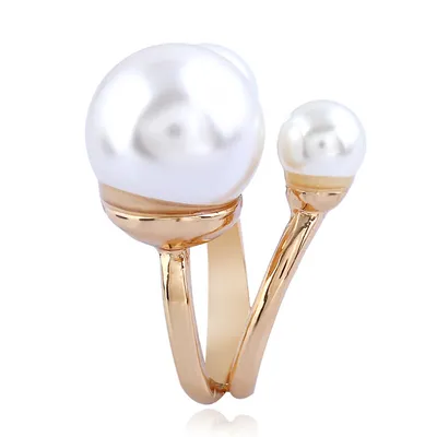 European and American Fashion Jewelry Creative Ring Wish Explosions Pearl Joint Index Finger Ring