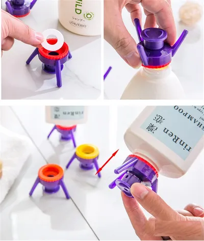 6Pcs Toss It Bottles Stand Cap Kit Easy Pour Out Thick Liquid Economy Cap Kit Openers Convenience Kitchen Tool Supplies