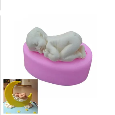 Sleep Baby Silicone Mold Fondant Cake Mold